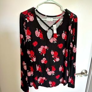 NWT Maurice’s Floral 3/4 Sleeve Shirt